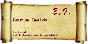 Beutum Imelda névjegykártya